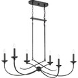 Quoizel Lighting CLL638 Transitional Calligraphy 6-Light Taper Candle Chandelier