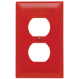Pass & Seymour TP8RED TradeMaster 1-Gang Nylon Duplex Receptacle Wall Plate, Red