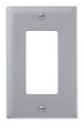 Pass & Seymour TP26GRY TradeMaster 1-Gang Nylon Wall Plate, 1 Decorator Opening, Gray