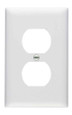 Pass & Seymour TP8W TradeMaster 1-Gang Nylon Wall Plate, Duplex Receptacle Openings, White