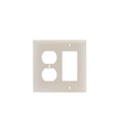 Pass & Seymour TP826LA TradeMaster 2-Gang Nylon Wall Plate, Duplex/Decorator, Light Almond