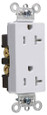 Pass & Seymour TR26342W 20A 125V Spec-Grade Tamper-Resistant Decorator Duplex Receptacle, Side Wire, White