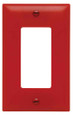 Pass & Seymour TP26RED TradeMaster 1-Gang Nylon Wall Plate, 1 Decorator Opening, Red