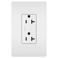 Pass & Seymour TR26352W Tamper-Resistant Decorator Receptacle, 20A 125V, White