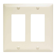 Pass & Seymour TP262LA TradeMaster 2-Gang Nylon Decorator Wall Plate, Light Almond