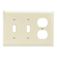 Pass & Seymour TP28LA TradeMaster 3-Gang Nylon Wall Plate, Light Almond