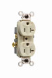 Pass & Seymour WR20TRI 20A 125V Commercial Grade Tamper-Resistant Weather-Resistant Duplex Receptacle, Ivory