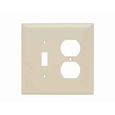 Pass & Seymour TPJ18I TradeMaster Junior Jumbo 2-Gang Nylon Wallplate, Toggle Switch & Duplex Receptacle, Ivory