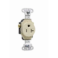 Pass & Seymour TR5351I 20A 125V Tamper-Resistant Spec-Grade Receptacle, Ivory