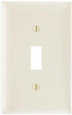 Pass & Seymour TP1LA TradeMaster 1-Gang Nylon Wall Plate, 1 Toggle Switch Opening, Light Almond