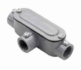 Topaz Lighting T2SSCG 3/4" EMT & Rigid Combo T Type Aluminum Conduit Bodies with Covers & Gaskets