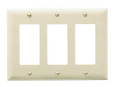 Pass & Seymour TP263I TradeMaster 3-Gang Nylon Wall Plate, 3 Decorator Openings, Ivory