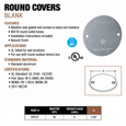 Topaz Lighting WRCB Blank Round Weatherproof Cover, Aluminum, Gasket-Sealed, 100-Pack