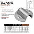 Topaz Lighting 596 4/0 SEU Service Entrance Sill Plate, Zinc Die-Cast