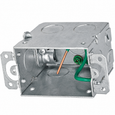Topaz Lighting SBG601 Gangable Switch Box, 3" x 2" x 1-1/2" Deep, with NM Clamps