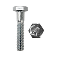 Minerallac Grade 5 Hex Head Cap Screw 3/8-16 x 1-1/2" Zinc Plated Medium Carbon Steel, 100 Pack