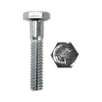 Minerallac Grade 5 Steel Hex Head Cap Screw 1/2-13 x 3" Zinc Plated Partial Thread, 100 Pack