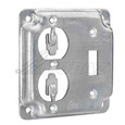 Topaz Lighting C3452 4" Square Industrial Surface Covers 1 Toggle/1 Duplex Receptacle