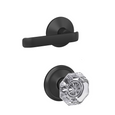 Schlage FC172 - Clybourn Lever by Alexandria Glass Knob Non Turning Double Dummy