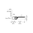 Pemko 303V Series Eco-V Perimeter Door Gasketing cross-section diagram showing 1/4 inch by 7/8 inch profile dimensions with jamb, door edge, door face, and stop callouts