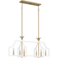 Quoizel Lighting DSL638 Traditional Dusty Lane Linear 6-Light Chandelier