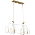 Quoizel Lighting DSL638 Traditional Dusty Lane Linear 6-Light Chandelier
