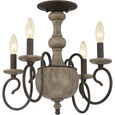 Quoizel QZL-CS1718 Traditional Semi flush convertble 4 light