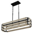 Quoizel Lighting ASB434 Farmhouse Ashburn 4-Light Linear Chandelier