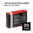 3M 7100138834 3M™ Fire Barrier Pillows FB369, Large, 3 in x 6 in x 9 Inch, 20/Case