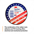 3M 7010398066 3M™ Temflex™ Vinyl Electrical Tape 1776, 3/4 in x 60 ft, 1-1/2 in Core, Black, 1 roll/carton, 100 rolls/Case