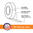 3M 7010398066 3M™ Temflex™ Vinyl Electrical Tape 1776, 3/4 in x 60 ft, 1-1/2 in Core, Black, 1 roll/carton, 100 rolls/Case