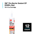 3M 7000006383 3M™ Fire Barrier Sealant CP 25WB+, Red, 10.1 fl oz Cartridge, 12/case