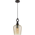 Quoizel  Transitional Mini pendant wstrn brnz 9"d QZL-CKKD1509