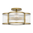 Quoizel Lighting ASR1715 Traditional Aster 3-Light Semi-Flush Mount