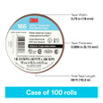 3M 7100169191 3M™ Temflex™ Vinyl Electrical Tape 165, Brown, 3/4 in x 60 ft (19 mm x 18 m), 6 mil, 100 Rolls/Case