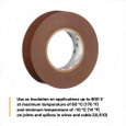 3M 7100169191 3M™ Temflex™ Vinyl Electrical Tape 165, Brown, 3/4 in x 60 ft (19 mm x 18 m), 6 mil, 100 Rolls/Case
