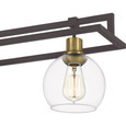 Quoizel Lighting DBS440 Transitional Dobbs 4-Light Linear Chandelier