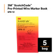 3M 7000132485 3M™ ScotchCode™ Pre-Printed Wire Marker Book SPB-12, black print on a white background highlights the characters, 5/Bag