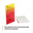 3M 7000132485 3M™ ScotchCode™ Pre-Printed Wire Marker Book SPB-12, black print on a white background highlights the characters, 5/Bag