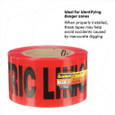3M 7000132915 Scotch® Buried Barricade Tape 303, CAUTION BURIED ELECTRIC LINE BELOW, 3 in x 300 ft, Red, 16 rolls/Case