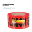 3M 7000132915 Scotch® Buried Barricade Tape 303, CAUTION BURIED ELECTRIC LINE BELOW, 3 in x 300 ft, Red, 16 rolls/Case