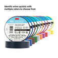 3M 7100169429 3M™ Temflex™ Vinyl Electrical Tape 165, Blue, 3/4 in x 60 ft (19 mm x 18 m), 6 mil, 100 Rolls/Case