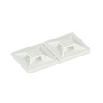 Panduit ABMM-A-C ABMM-A-C Cable Tie Mount, White, ABS, Rubber Adh., 0.75x0.75", PK100