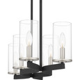 Quoizel Lighting DVY632 Modern Daverty 6-Light Pillar Candle Style Chandelier