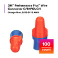 3M 7100127195 3M™ Performance Plus™ Wire Connector O/B+POUCH, 100/Pouch, 1000/Case