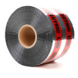 3M 7000133192 Scotch® Detectable Buried Barricade Tape 408, CAUTION BURIED ELECTRIC LINE BELOW, 6 in x 1000 ft, Red, 4 rolls/Case