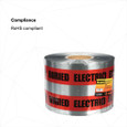 3M 7000133192 Scotch® Detectable Buried Barricade Tape 408, CAUTION BURIED ELECTRIC LINE BELOW, 6 in x 1000 ft, Red, 4 rolls/Case