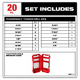 Milwaukee Tool 48-89-1105 20PC THUNDERBOLT® Titanium Drill Bit Set
