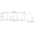 Progress Lighting P300022-109 Elevate Collection Three-Light Bath & Vanity