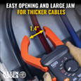Klein Tools CL810 600A AC/DC Auto-Ranging Digital Pro Clamp Meter with Worklight